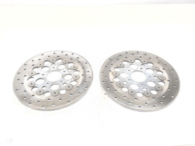 ディングル45s 99-06 Harley Davidson Road Glide FLTRI Front Brake Rotors Disc Set