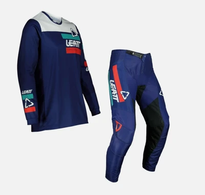 Leatt Moto 3.5 Junior V22 Ride Kit Royal - Size YXL - 5022040475