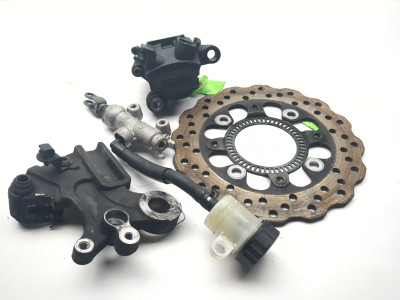 17-19 Kawasaki Z650 ER650 G Rear Brake Caliper Rotor Cylinder Bracket Set 43080-0156-DJ