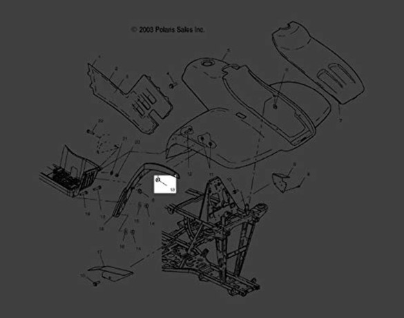 2004 Polaris Sportsman Clip Retaining Barbed New OEM 7670156