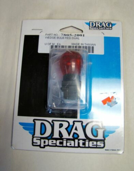 DRAG SPECIALTIES 7805-2001 RED DUAL WEDGE BULB DRAG SPECIALTIES 7805-2001 RED DUAL WEDGE BULB