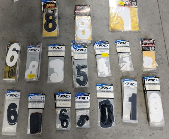 FX FACTORY Assorted Number Decals Motocross ATV UTV Graphics