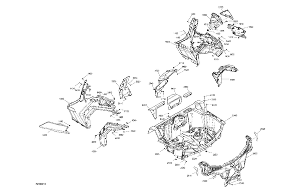 2022-2024 Can-Am Maverick X3 Painted Access Panel Trim B-442 OEM 705015590