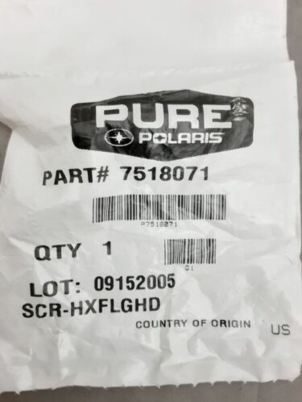 2003 Polaris Hex Flange Head Screw M8x25 Genuine OEM 7518071