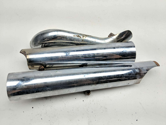 08 Harley Ultra Classic Electra Glide FLHTCUI Exhaust Heat Shield Guards Chrome 08 Harley Ultra Classic Electra Glide FLHTCUI Exhaust Heat Shield Guards Chrome