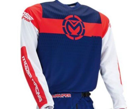 MOOSE RACING Moose Blue/White/Red Qualifier Jersey Boys Medium 2910-6254
