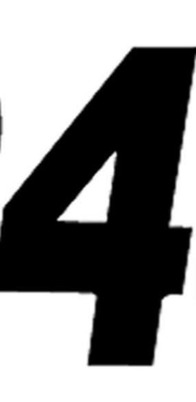 DIRT DIGITS Super X Competition Stick-On 5in. Black Number 4 SX53B-4