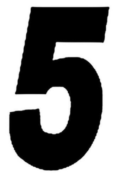 DIRT DIGITS Super X Competition Stick-On Numbers 7" Black 5 3-Pack SX73B-5