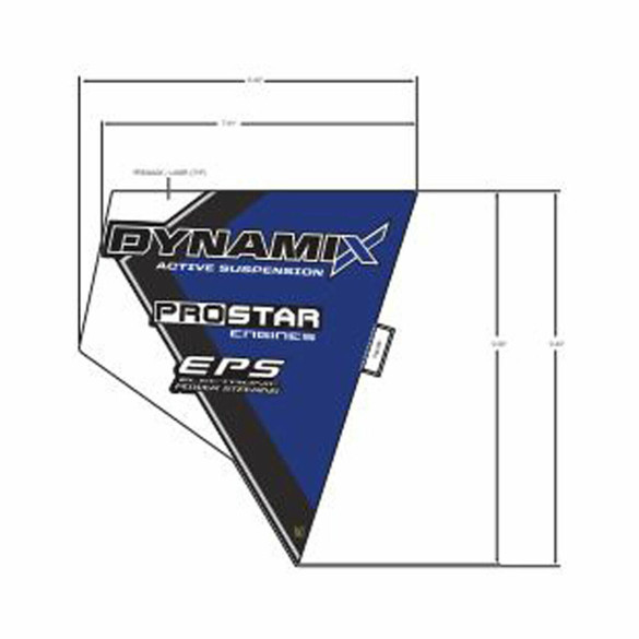 Polaris Fender Decal, Front, Bottom, Right, Genuine OEM Part 7188548, Qty 1