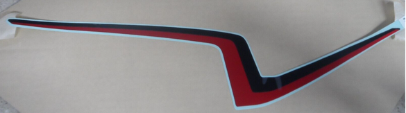 NOS OEM Honda Stripe, R.FR. Uppertopper 2019-21 CBR500 86643-MKP-J00ZB