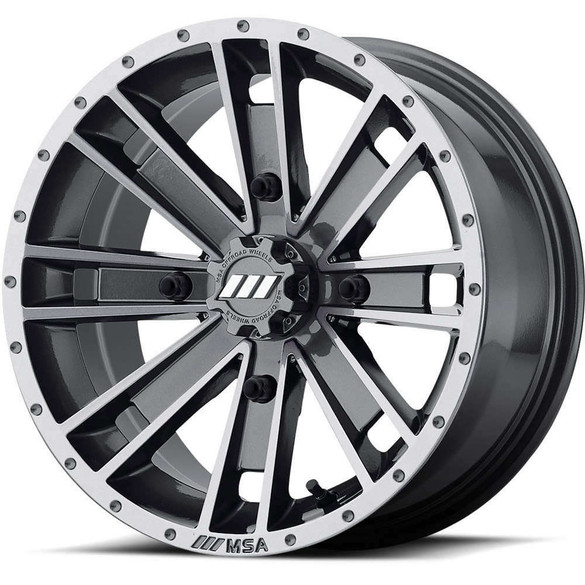MSA Ambush M28 Wheel 14x7 4x137 Dark Silver Machined +0mm M28-04737M