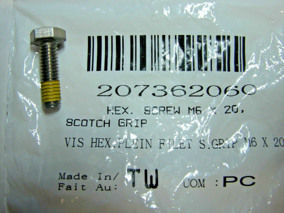 NOS 1999-2024 BRP Ski-Doo Sea-Doo Can-Am Hex Screw M6X20 207362060 OEM QTY-2