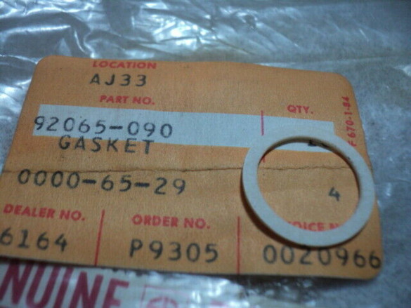 1969-1983 Kawasaki Many Models OEM Gear Change Shift Drum Gasket 92065-090