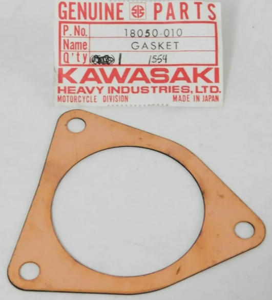 NOS Genuine 1974-1979 Kawasaki Exhaust Pipe Gasket KX250 18050-010
