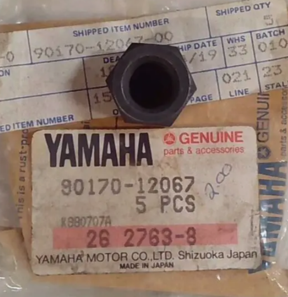 NOS Yamaha 1968-98 IT250 MX175 Nut 90170-12067 NEW OEM