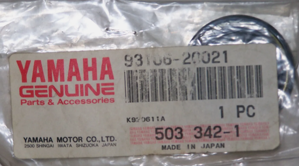 Yamaha 93106-20021-00 OIL SEAL,DD-TYPE QTY 2 YZF-R1 FZR600R Warrior Raptor