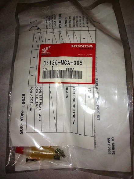 NOS Honda 2001-2017 GL1800 Goldwing Engine Stop Switch 35130-MCA-305