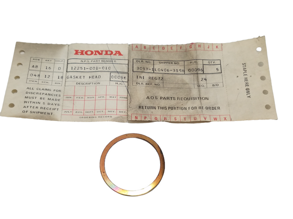 1962-1969 Honda CA100 CA102 CA105 CA110 Cylinder Head Gasket 12251-001-010 NOS