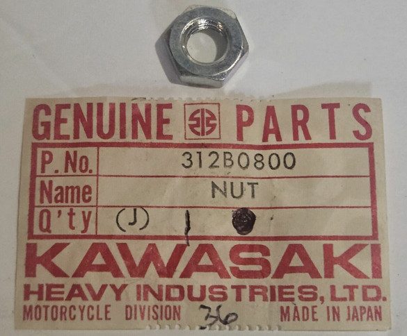 NOS 1966-83 Genuine Kawasaki Z1 H1 H2 A1 A7 S1 S3 KT KZ 8mm OEM 312B0800 QTY 2