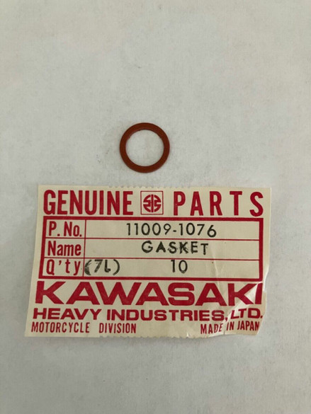 Kawasaki Float Valve Gasket OEM 11009-1076 KX125 KX250 KDX420 KX420