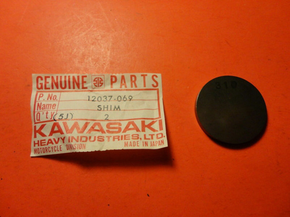 1973-2024 Kawasaki KZ750 Valve Tappet Shim 3.10T NOS 12037-069