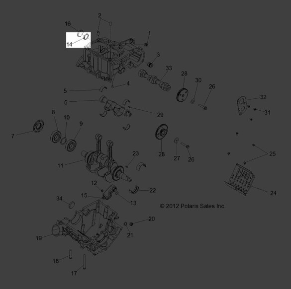 2000-2017+ Polaris ATV UTV Crankcase Retaining Snap Ring 7710512 NEW Genuine