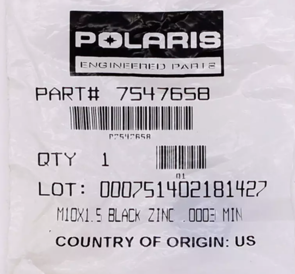 2015 RZR 900 NUT-HEX-M10X1.5 ZB3 NYL 7547658