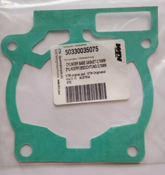1997-2014 KTM 125 144 150 SX EXC XC OEM Cylinder Base Gasket 50330035075
