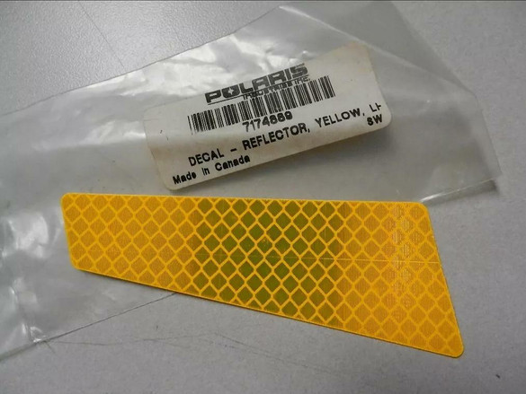 NOS Polaris LH Yellow Reflector Decal 2008-2024 Assault RMK IQ 800 7174889