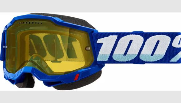 100% ACCURI 2 SNOW GOGGLES - BLUE - YELLOW LENS 2601-2831