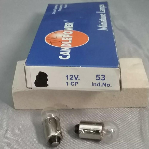 Candlepower 53 12V/1CP Replacement Light Bulbs QTY 2