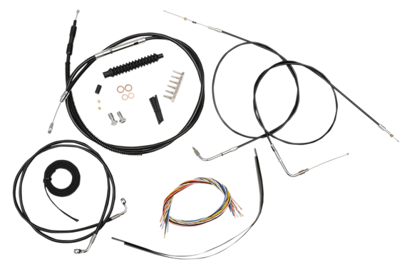 2007-2013 Harley Dyna Softail Sportster Black Vinyl Brake Line LA CHOPPERS