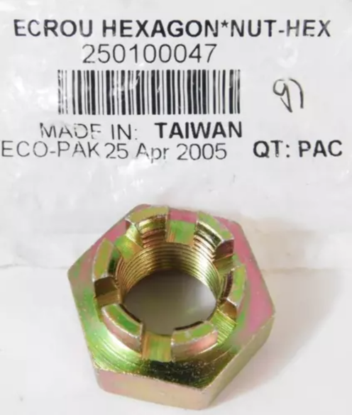 1999-2008 BRP Can-Am M18 Castellated Hex Nut DS650 Traxter Outlander 250100047