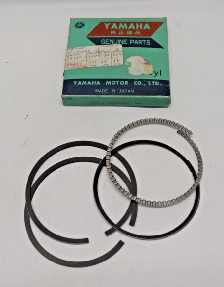 NOS YAMAHA 256-11610-30-00 PISTON RING SET .75MM OS XS1 XS2 TX650