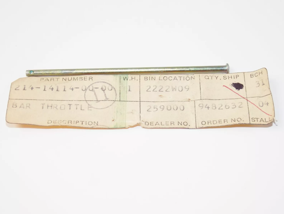 YAMAHA NOS OEM CARBURETOR THROTTLE BAR 214-14114-00