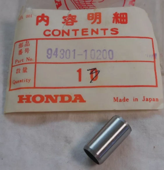 Honda, NOS, CA72, CA77, ATC110, Dowel (10x20) Pin A, # 94301-10200