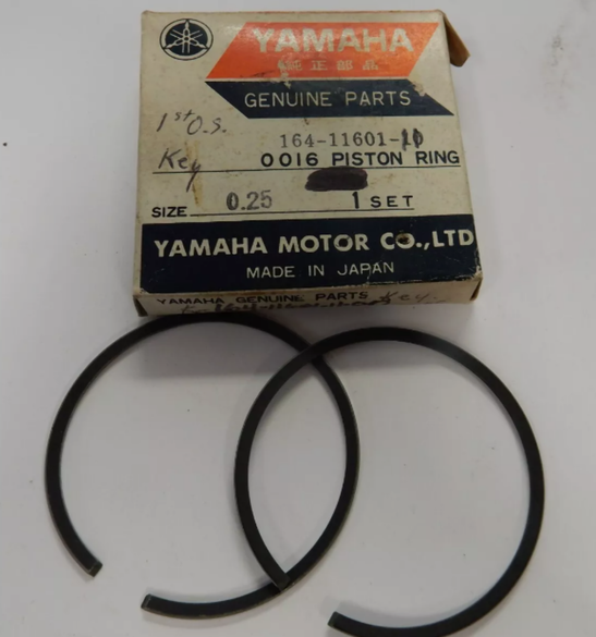 1968-1972 Yamaha YCS1 HT1 L5T G6S JT1 AT1 CT1 New OEM Piston Ring Set 0.25 O/S