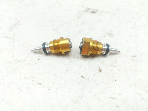 06 07 Kawasaki Ninja ZX10 ZX10R Upper Fork Adjustment Caps Pair