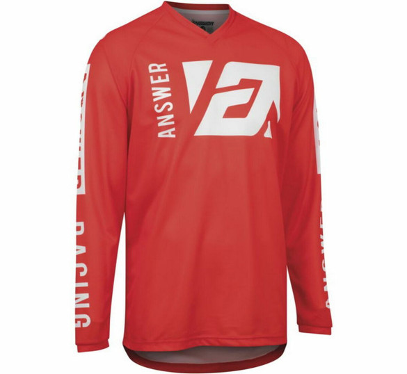 Answer Racing Syncron Merge MX Offroad Jersey Red/White - Youth Medium 446726