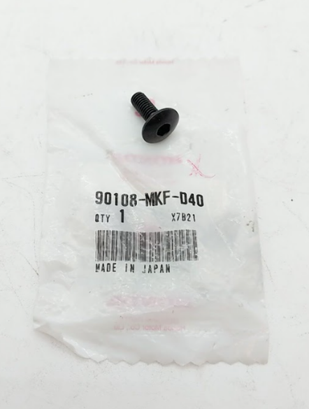 HONDA NEW OEM SCREW, SPECIAL (6MM) 90108-MKF-D40