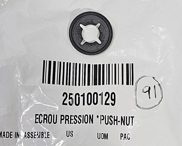 NEW Genuine Sea-Doo Can-Am Bombardier Push Nut Clip Part OEM 250100129 NOS