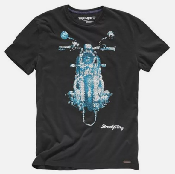 Triumph New Bowen Black T-Shirt Men's LARGE L Powersports MTSS16800-L