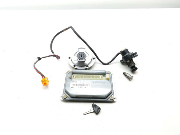 03-05 BMW K1200GT Lock Set Ignition Switch Cap And Key W/ Computer ECU 0261204314
