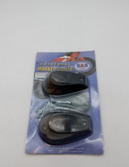 K&S Technologies Flush Mount Marker Light Black Smoke Lens Dual [S] 258021