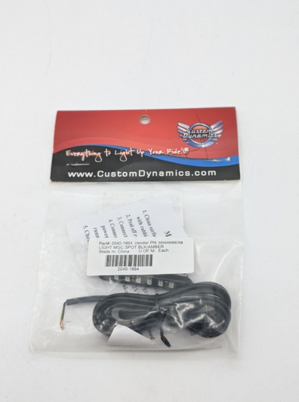 QTY 2 | Custom Dynamics Universal MGC Spot Light Black/Amber LED 12V 20401864