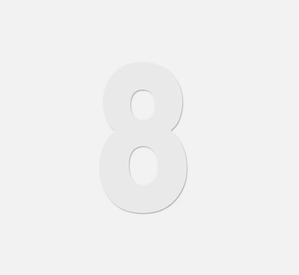 FACTORY EFFEX 7" BLACK #3. PRO NUMBER FOR NUMBER PLATE PART# FX02-4358