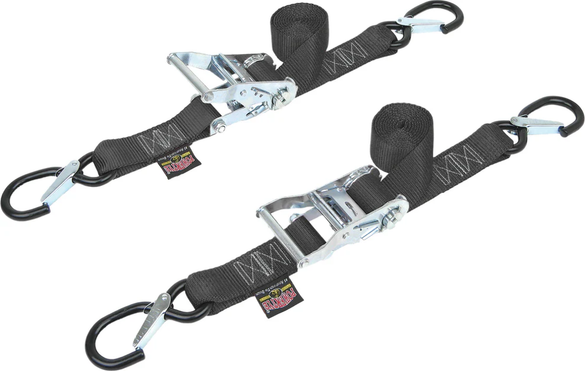 PowerTye Heavy Duty Ratchet FatStrap 1.5" Tie-Down w/ Latch Hooks 29-1129