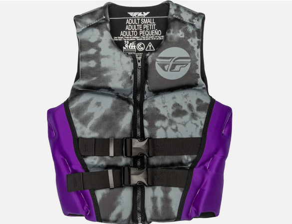 Fly Racing Wmn's Neoprene Purple Grey Black Life Vest Medium 221-30420M