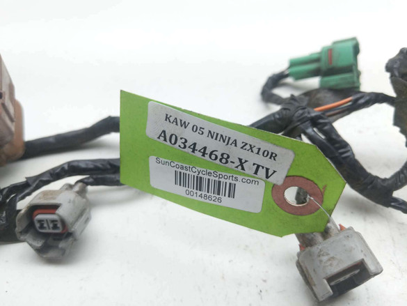 専用2 04 05 Kawasaki Ninja ZX10 ZX10R Sub Fuel Injector Wire Wiring