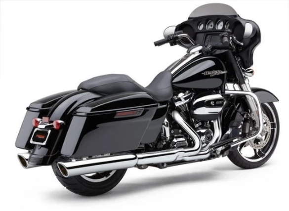 2017-2024 Harley-Davidson Road Glide COBRA 909 Slip-On Mufflers Chrome 6108